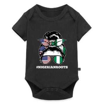 Nigerianer Nigeria Nigerianische Wurzeln Geschenk - Baby Premium Kurzarmbody - Schwarz - Vorne