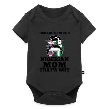 Nigerianer Nigeria Nigerianische Wurzeln Geschenk - Baby Premium Kurzarmbody - Schwarz - Vorne