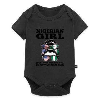 Nigerianer Nigeria Nigerianische Wurzeln Geschenk - Baby Premium Kurzarmbody - Schwarz - Vorne