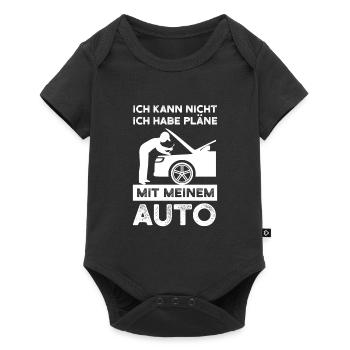 Auto Garage Autos Geschenk - Baby Premium Kurzarmbody - Schwarz - Vorne