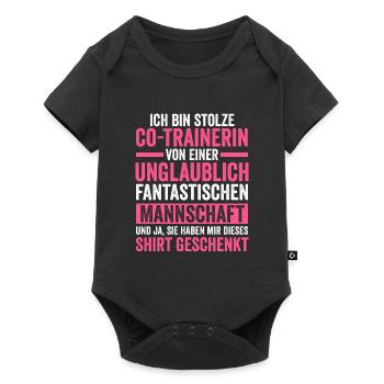 Co-Trainerin Sport Coach Geschenk - Baby Premium Kurzarmbody - Schwarz - Vorne
