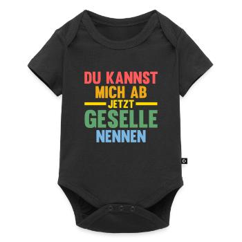 Geselle Prüfung Gesellenprüfung Geschenk - Baby Premium Kurzarmbody - Schwarz - Vorne
