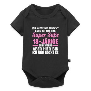 18. Geburtstag 18 Jahre 18 Jahre alt Geschenk - Baby Premium Kurzarmbody - Schwarz - Vorne