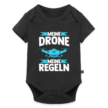 Drohne Pilot Drohnen Geschenk - Baby Premium Kurzarmbody - Schwarz - Vorne