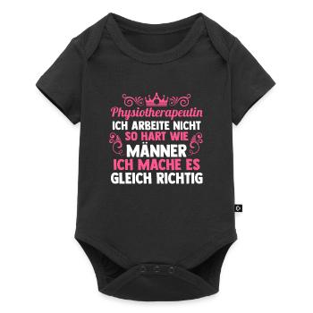 Physiotherapeutin Beruf Physio Geschenk - Baby Premium Kurzarmbody - Schwarz - Vorne