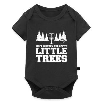 Discgolfer Discgolf Discgolfing Geschenk - Baby Premium Kurzarmbody - Schwarz - Vorne