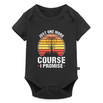 Discgolfer Discgolf Discgolfing Geschenk - Baby Premium Kurzarmbody - Schwarz - Vorne