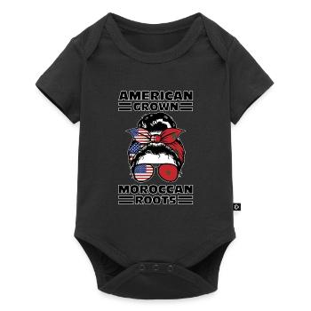 Marokko Marokkaner Marokkanische Wurzeln Geschenk - Baby Premium Kurzarmbody - Schwarz - Vorne