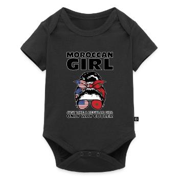 Marokko Marokkaner Marokkanische Wurzeln Geschenk - Baby Premium Kurzarmbody - Schwarz - Vorne