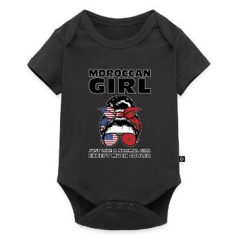 Marokko Marokkaner Marokkanische Wurzeln Geschenk - Baby Premium Kurzarmbody - Schwarz - Vorne