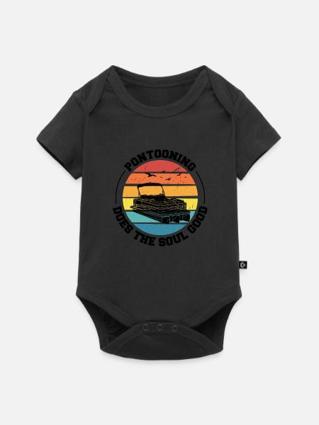 Ponton Pontonierboot Geschenk - Baby Premium Kurzarmbody - Schwarz