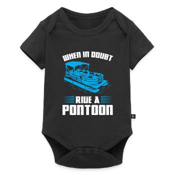Ponton Pontonierboot Geschenk - Baby Premium Kurzarmbody - Schwarz - Vorne
