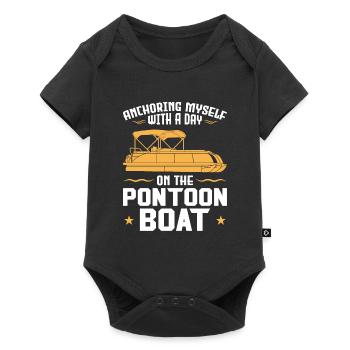 Ponton Pontonierboot Geschenk - Baby Premium Kurzarmbody - Schwarz - Vorne