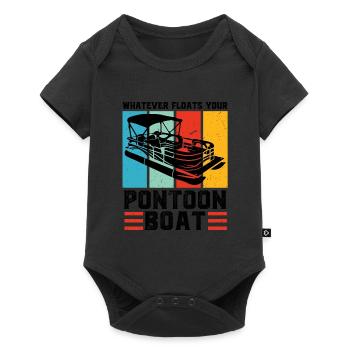 Ponton Pontonierboot Geschenk - Baby Premium Kurzarmbody - Schwarz - Vorne
