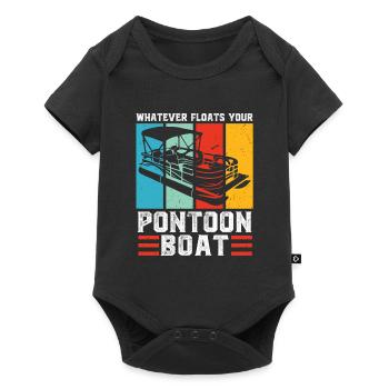 Ponton Pontonierboot Geschenk - Baby Premium Kurzarmbody - Schwarz - Vorne