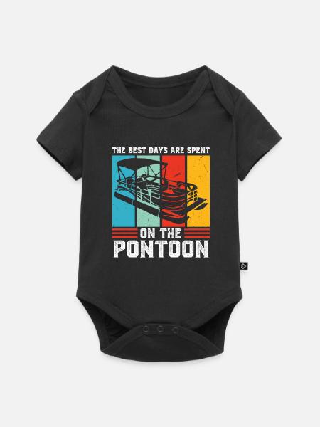 Ponton Pontonierboot Geschenk - Baby Premium Kurzarmbody - Schwarz