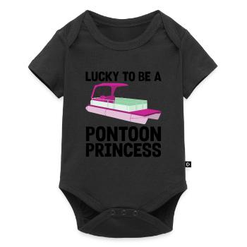 Ponton Pontonierboot Geschenk - Baby Premium Kurzarmbody - Schwarz - Vorne