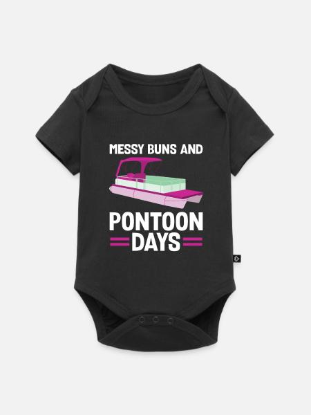 Ponton Pontonierboot Geschenk - Baby Premium Kurzarmbody - Schwarz