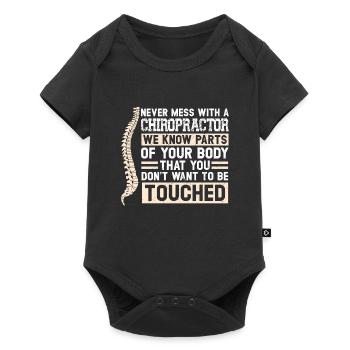 Physiotherapeut Chiropraktiker Masseur Geschenk - Baby Premium Kurzarmbody - Schwarz - Vorne