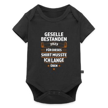 Geselle 2023 Prüfung Gesellenbrief Geschenk - Baby Premium Kurzarmbody - Schwarz - Vorne