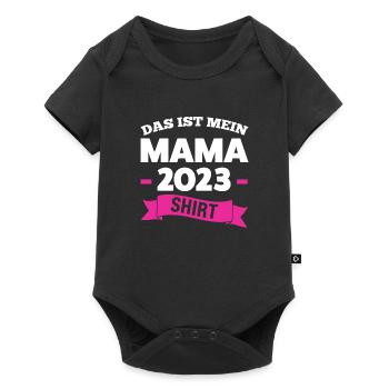 Mama 2023 Familie Werdende Mama Geschenk - Baby Premium Kurzarmbody - Schwarz - Vorne