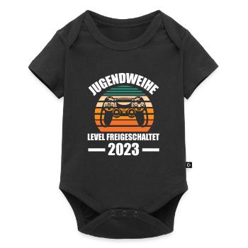 Jugendweihe Party Geschenk - Baby Premium Kurzarmbody - Schwarz - Vorne