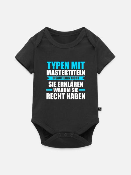 Master Prüfung Mastertitel Geschenk - Baby Premium Kurzarmbody - Schwarz
