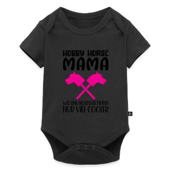 Hobby Horse Mama Hobby Horsing Geschenk - Baby Premium Kurzarmbody - Schwarz - Vorne