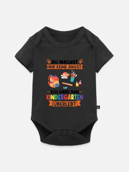 Kindergarten Abschluss Kita-Abschluss Geschenk - Baby Premium Kurzarmbody - Schwarz