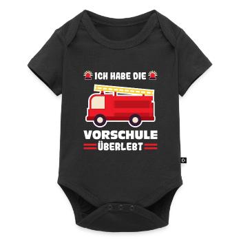 Vorschule Feuerwehr Vorschule Abschluss Geschenk - Baby Premium Kurzarmbody - Schwarz - Vorne