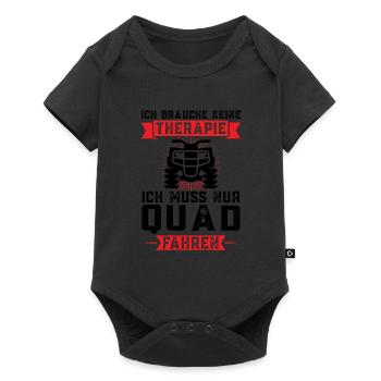 Quad Biker Quadfahrer Geschenk - Baby Premium Kurzarmbody - Schwarz - Vorne