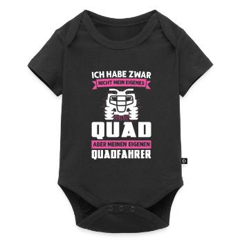 Quad Biker Quad Fahrer Geschenk - Baby Premium Kurzarmbody - Schwarz - Vorne
