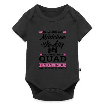 Quad Mädchen Quadfahrer Geschenk - Baby Premium Kurzarmbody - Schwarz - Vorne