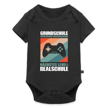 Grundschule Abschluss Schulabschluss Geschenk - Baby Premium Kurzarmbody - Schwarz - Vorne