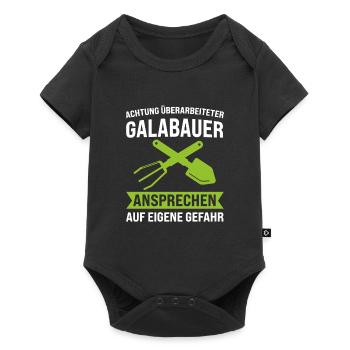 Galabauer Beruf Galabau Geschenk - Baby Premium Kurzarmbody - Schwarz - Vorne