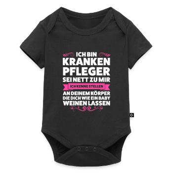 Krankenpfleger Beruf Pfleger Geschenk - Baby Premium Kurzarmbody - Schwarz - Vorne