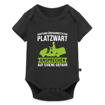 Platzwart Beruf Rasenflüsterer Geschenk - Baby Premium Kurzarmbody - Schwarz - Vorne