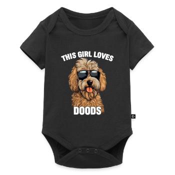 Goldendoodle Cette fille aime les griffonnages - Body à manches courtes Premium Bébé - noir - Devant
