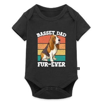 Basset Hound Basset Dad Fur Ever - Baby Premium short-sleeve bodysuit - black - Front