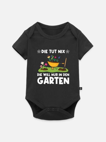 Garten Pflanze Gärtnerei Geschenk - Baby Premium Kurzarmbody - Schwarz