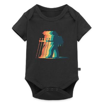 Randonnée Femme Randonneuse Colorée - Body à manches courtes Premium Bébé - noir - Devant