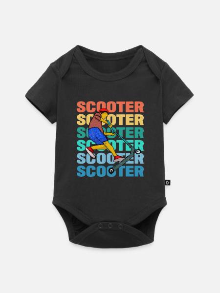 Scootering bunt - Baby Premium Kurzarmbody - Schwarz