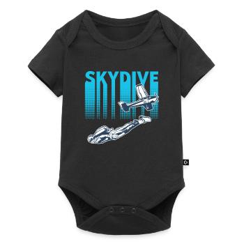 Parachutisme en parachute - Body à manches courtes Premium Bébé - noir - Devant