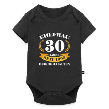 30. Hochzeitstag Ehefrau Perlenhochzeit Geschenk - Baby Premium Kurzarmbody - Schwarz - Vorne