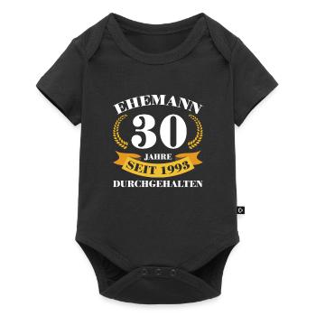30. Hochzeitstag Ehemann Perlenhochzeit Geschenk - Baby Premium Kurzarmbody - Schwarz - Vorne
