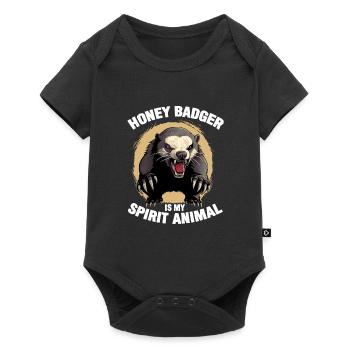 Honey Badger Is My Spirit Animal - Baby Premium short-sleeve bodysuit - black - Front