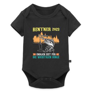 Onkel & Neffe Familie Neffe Geschenk - Baby Premium Kurzarmbody - Schwarz - Vorne