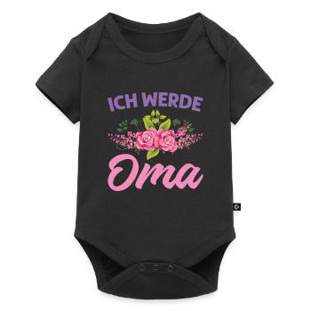 Grossmutter Oma Omas Geschenk - Baby Premium Kurzarmbody - Schwarz - Vorne