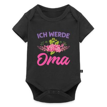 Grossmutter Oma Omas Geschenk - Baby Premium Kurzarmbody - Schwarz - Vorne