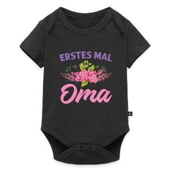 Grossmutter Oma Omas Geschenk - Baby Premium Kurzarmbody - Schwarz - Vorne